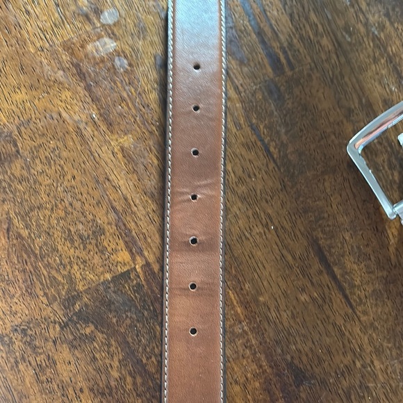 Steve Madden Tan Leather Belt with Silver Buckle - Picture 7 of 9